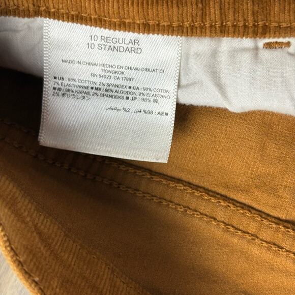 Size 10 Old Navy Tan/Golden Brown Rockstar High Rise Corduroy Pants Slacks - Picture 7 of 9